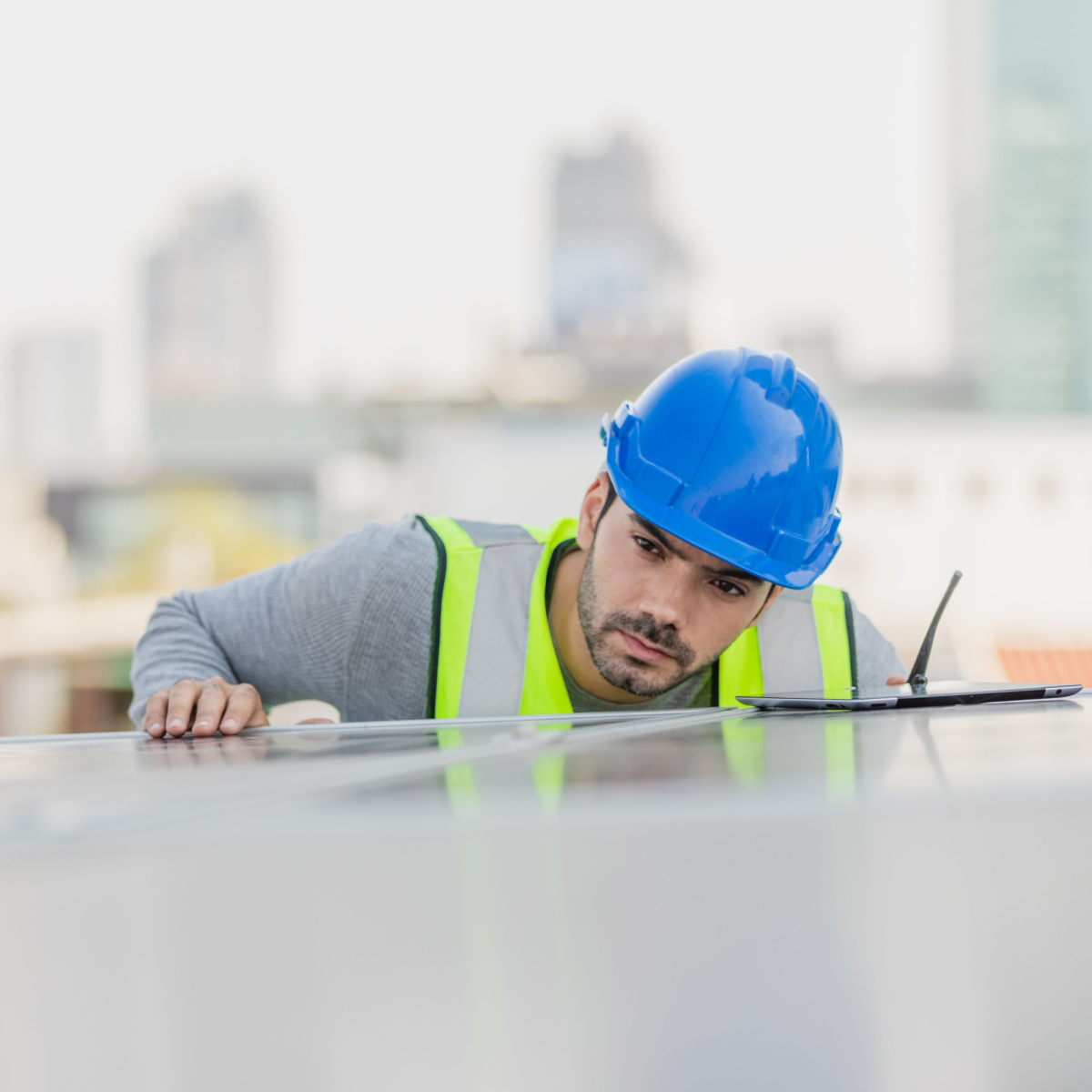 A Dallas roof inspection being performed by a Dallas roofer to look for signs of Dallas roof damage and see if any Dallas roof repair are required.