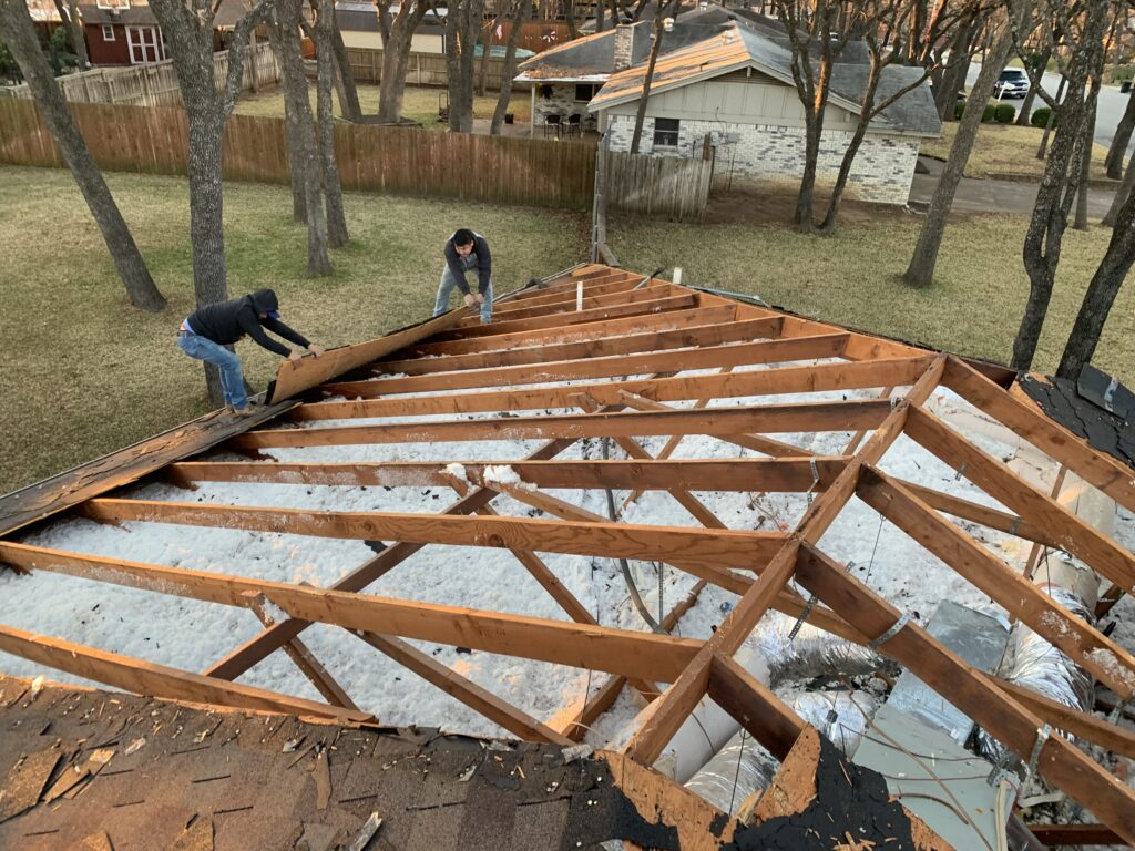 Professional roof replacement in Sanger, TX upgrading aging roofs with durable materials